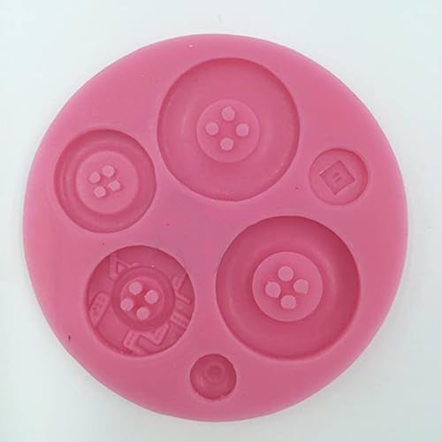 Vintage Retro 6 Cavities Button Silicone Decorated Mold