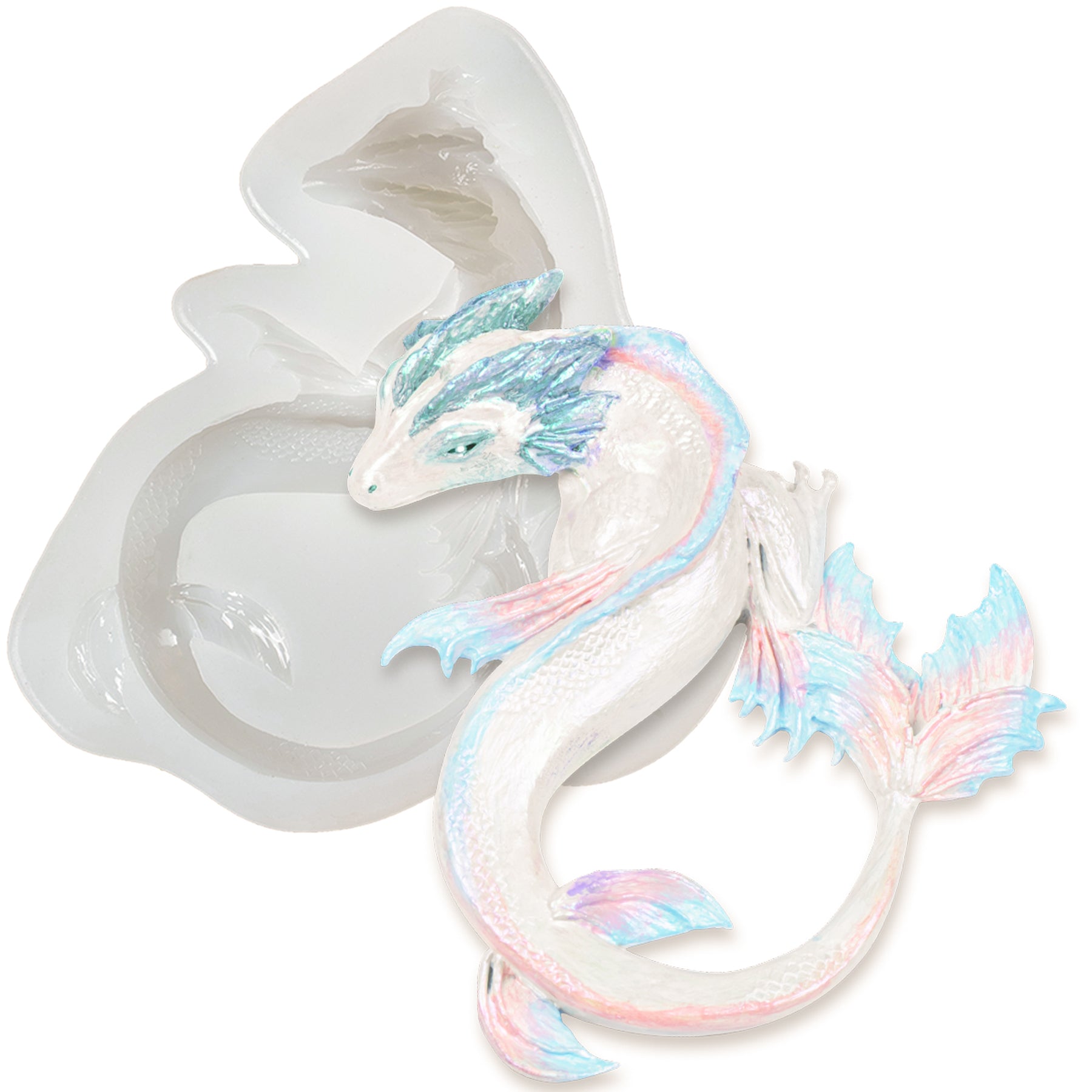 Sea Serpent Epoxy Resin Silicone Mold Flood Dragon