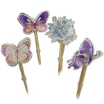 Butterflies and Flowers Fairy Garden Cupcake Toppers Cake Decoration 24-pieces