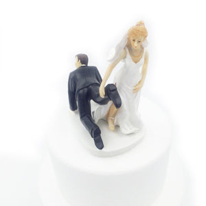 Now I Have You Humorous Bride and Groom Wedding Cake Topper 5 inch