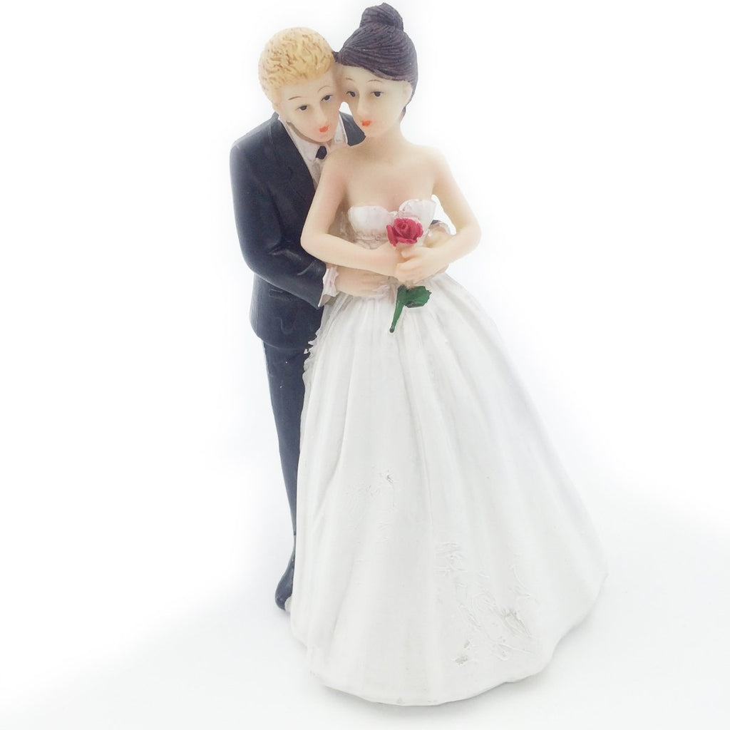 Yes to the Rose Couple Bride and Groom Wedding Cake Topper 5 inch