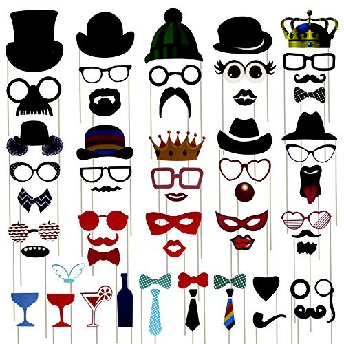 All-in-one Carnival Party Photo Booth Props 53 Count