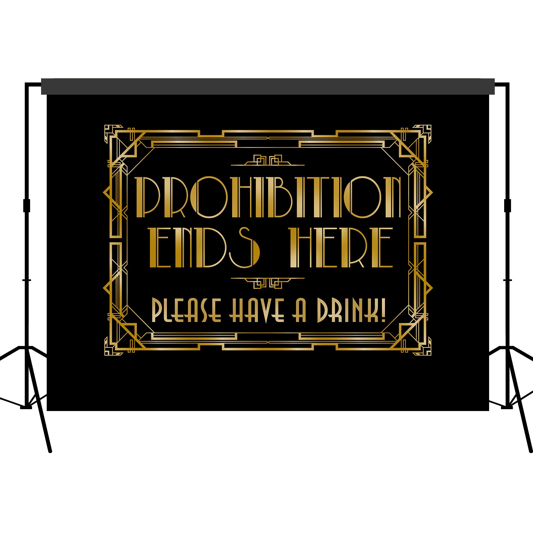Roaring 1920s Gatsby Prohibition Ends Here Backdrop Photography Background Photo Booth Props 5x7 feet
