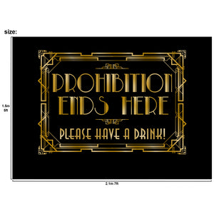 Roaring 1920s Gatsby Prohibition Ends Here Backdrop Photography Background Photo Booth Props 5x7 feet