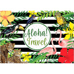 Aloha Travel Tropical Forest Luau Party Backdrop Dessert Table Photography Background 7x5 feet