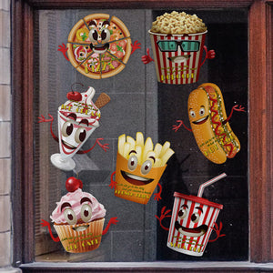 Cupcake Movie Night Large Prepasted Food Sign Sticker 18inch Height