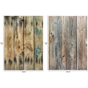 Rustic Distressed Wood Backdrop Photography Background #1776 1777 2-pack