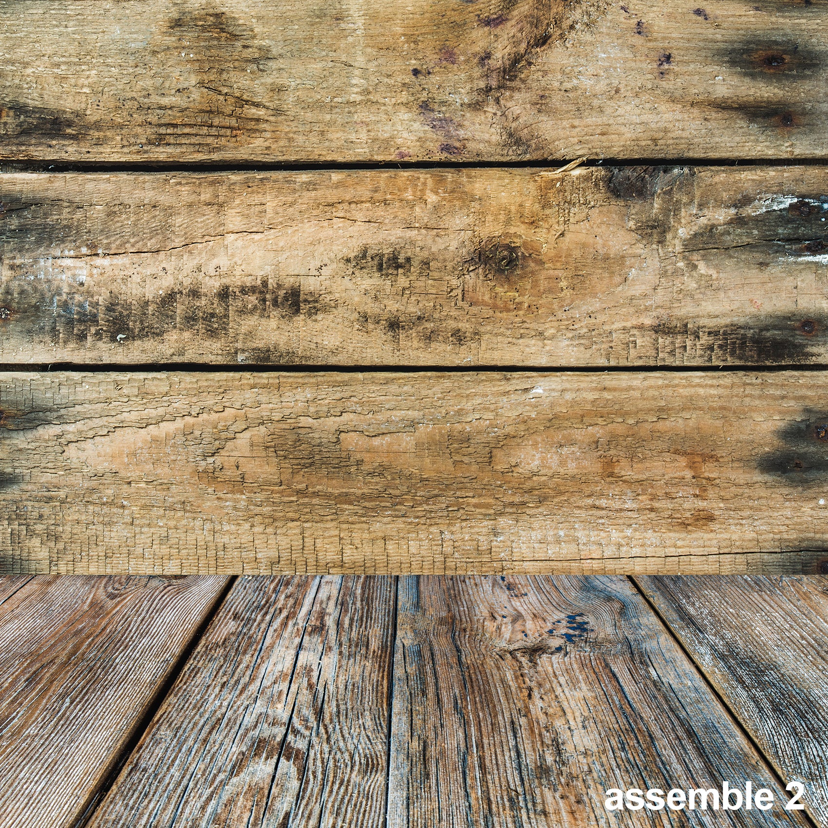 Rustic Distressed Wood Backdrop Photography Background #1776 1777 2-pack