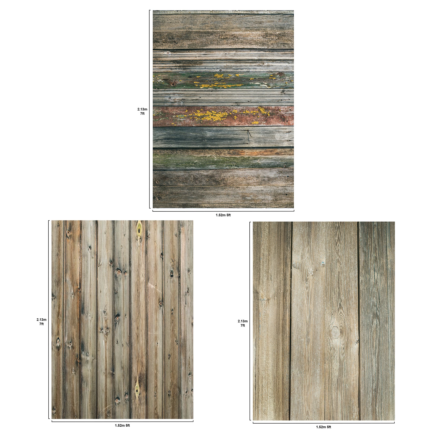 Rustic Distressed Wood Backdrop Photography Background #1782 1788 1790 3-pack