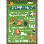 Woodland Camping Rules Sign Poster Photo Booth Props A3 16.5x11.8inch