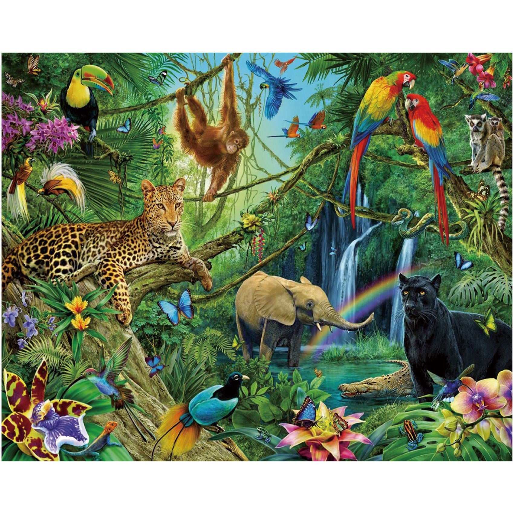 Tropical Rain Forest Adventure Scenic Backdrop Photography Studio Fabric Background 7x6feet