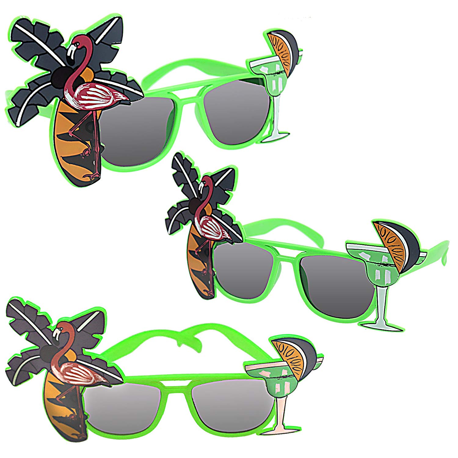 Aloha Luau Party Costume Sunglasses Fun Shades Green