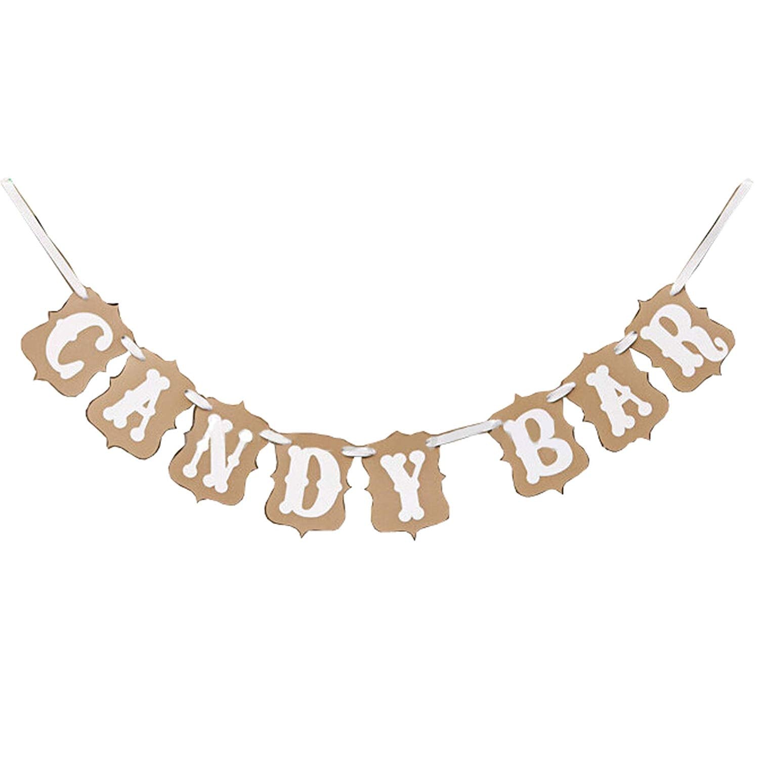 Candy Bar Bunting Banner for Wedding Anniversary Birthday Parties 11x15cm
