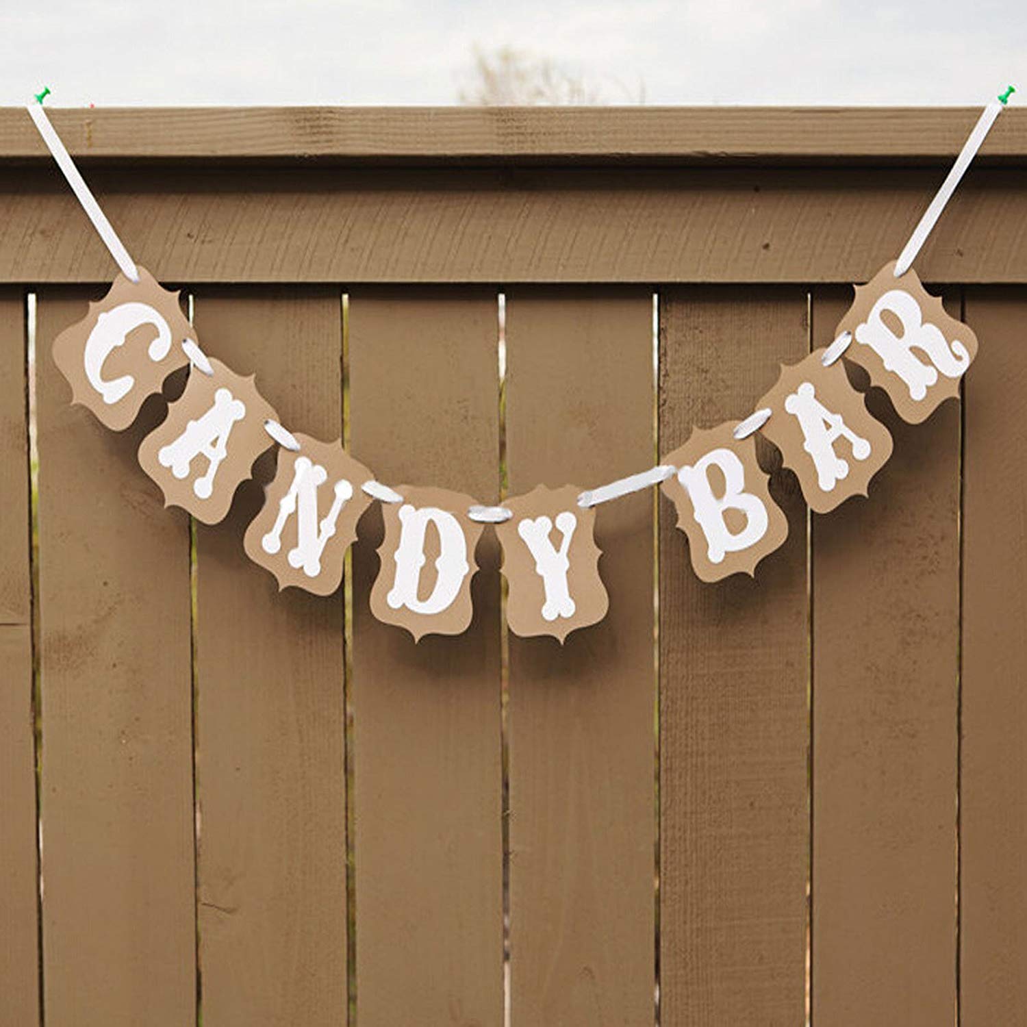 Candy Bar Bunting Banner for Wedding Anniversary Birthday Parties 11x15cm