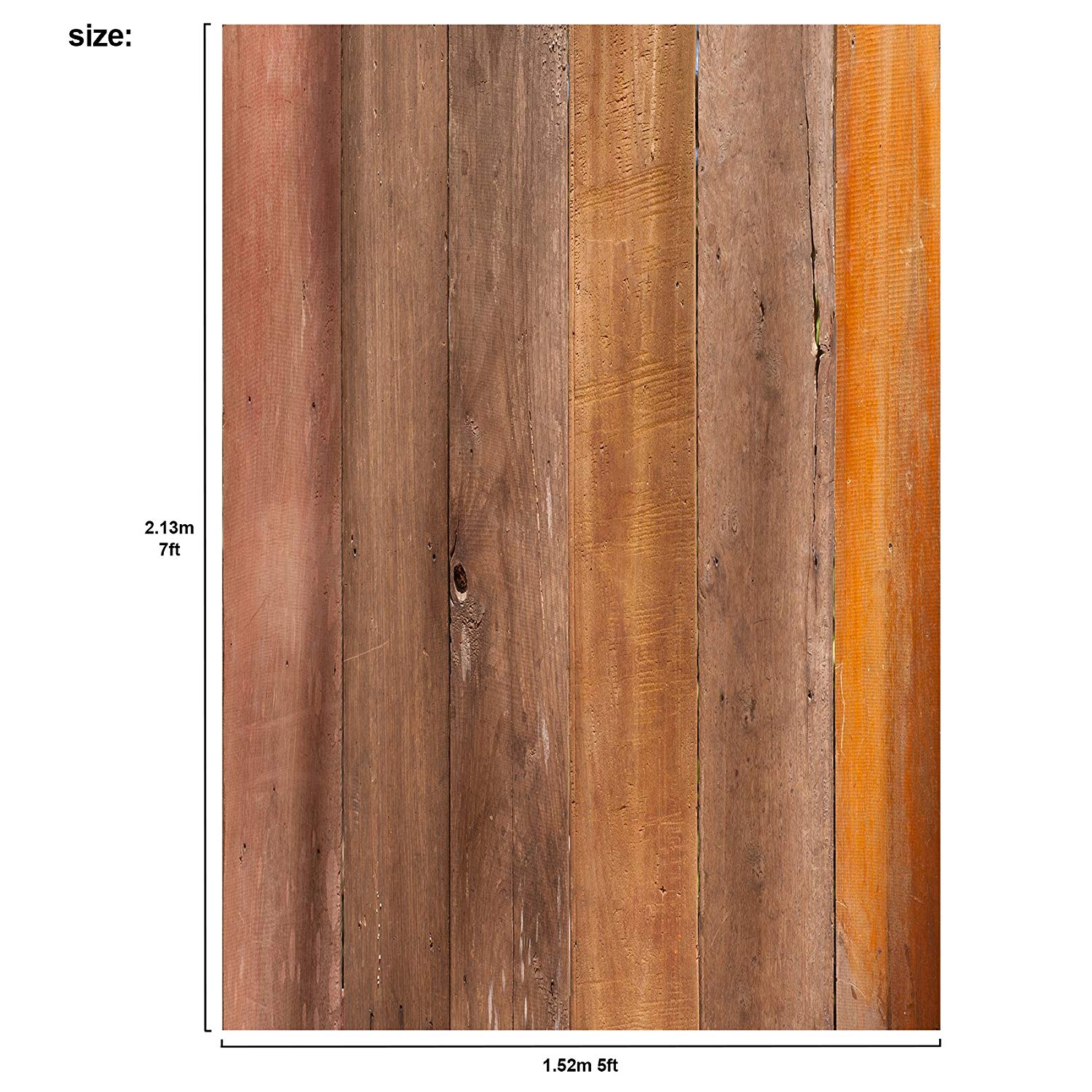 Rustic Distressed Wood Backdrop Photography Background #1753 Brown