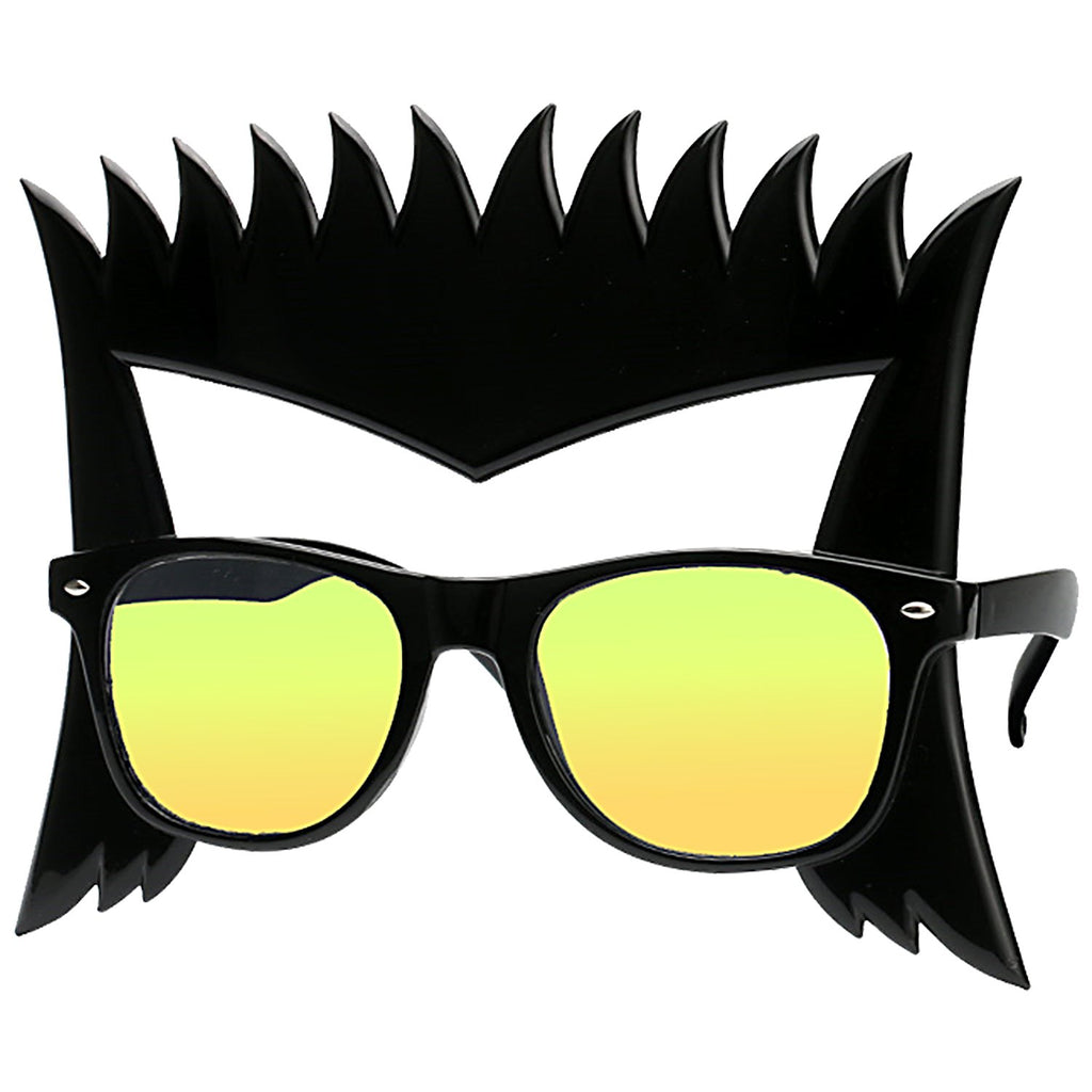 80s Rocker Party Costume Sunglasses with Wig and Sideburns Fun Shades