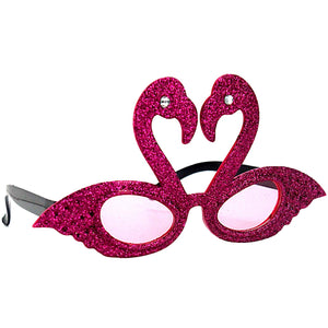 Luau Bling Pink Flamingo Party Costume Sunglasses Fun Shades Fuchsia