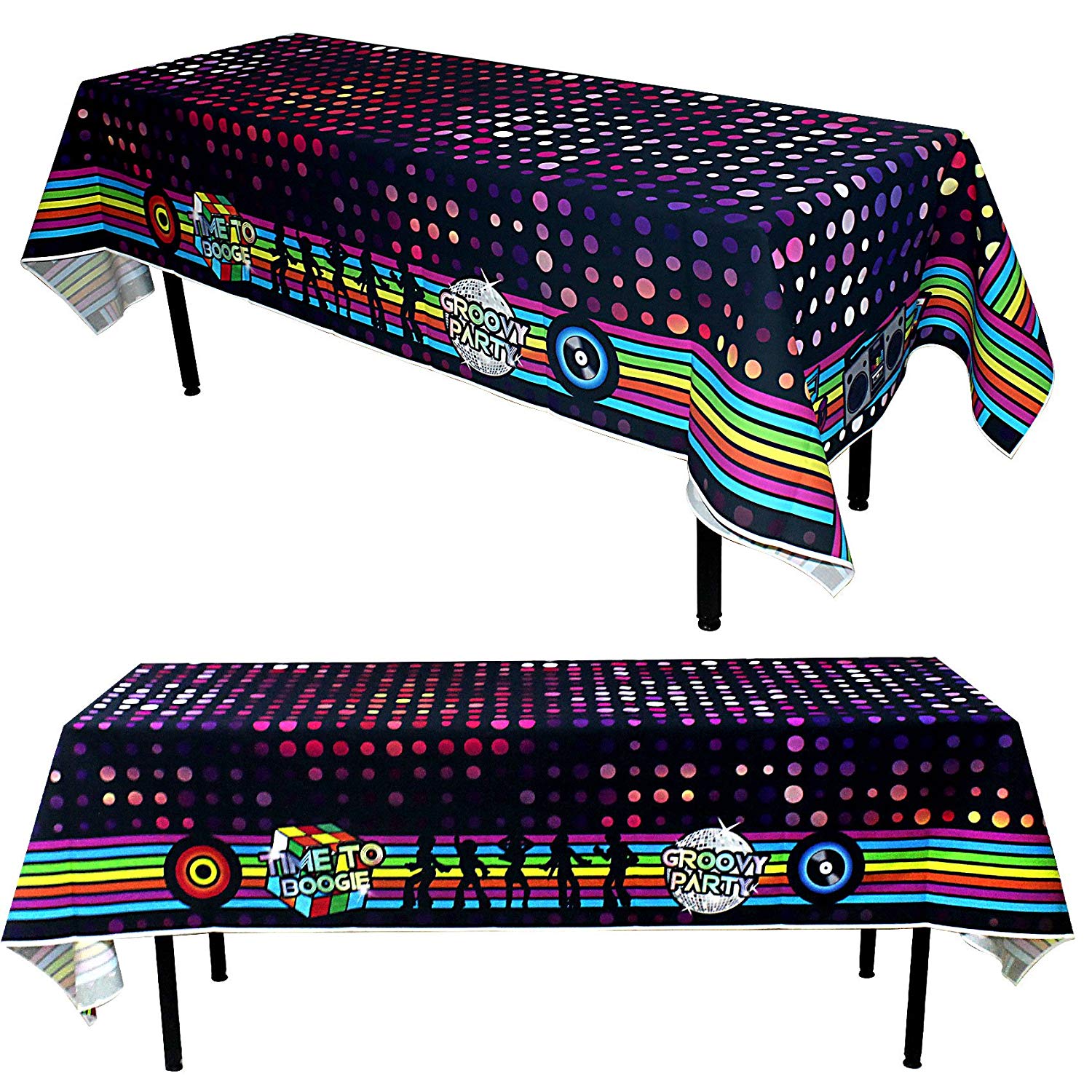 Disco Party Tablecloth Scene Setters 108x54inch