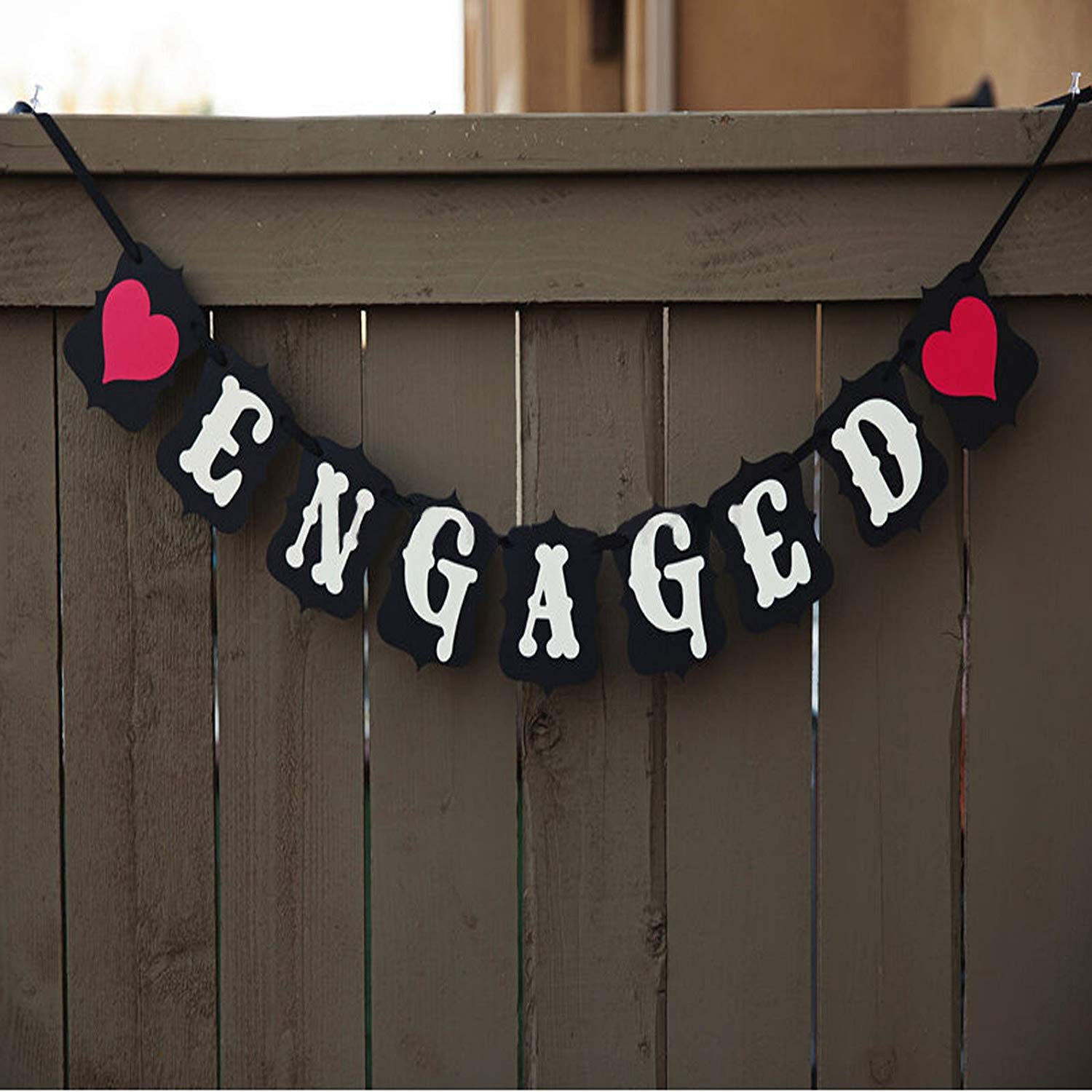 Engaged Bunting Banner for Wedding Engagement Parties 11x15cm