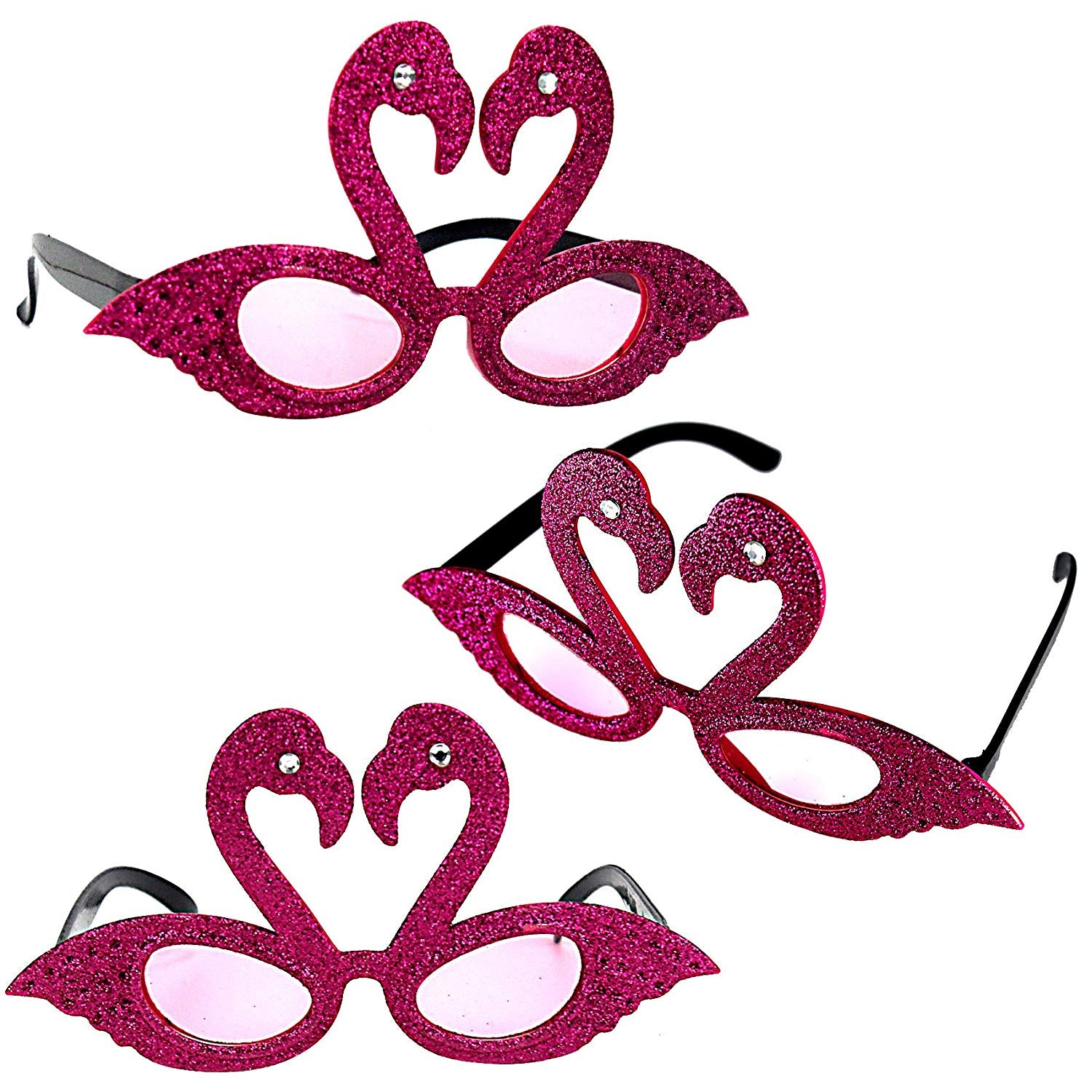 Luau Bling Pink Flamingo Party Costume Sunglasses Fun Shades Fuchsia