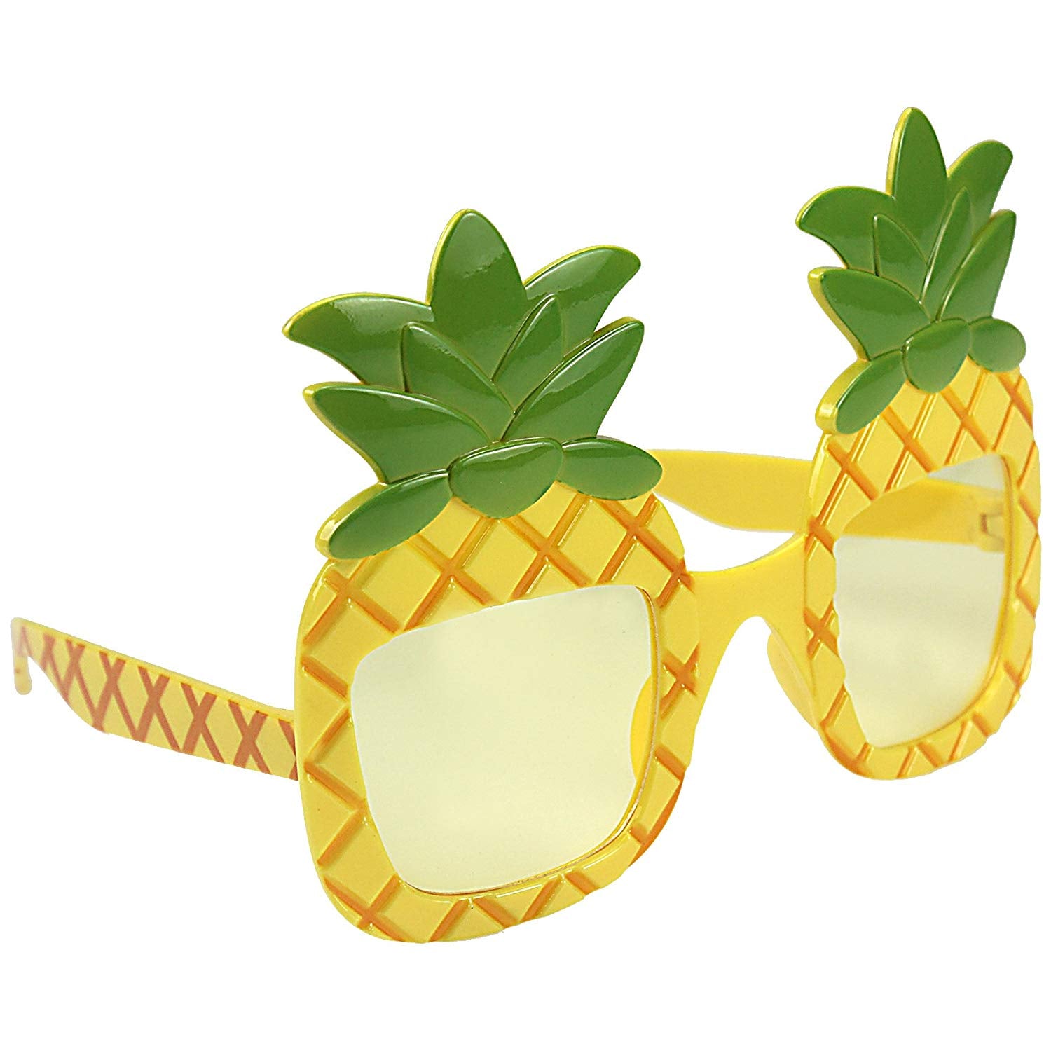 Pineapple Party Costume Sunglasses Fun Shades Temples Yellow