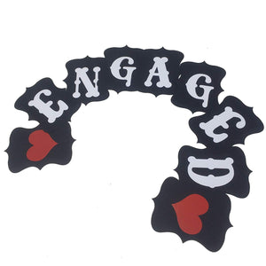 Engaged Bunting Banner for Wedding Engagement Parties 11x15cm