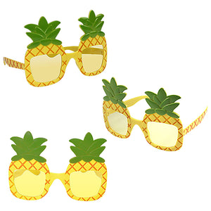 Pineapple Party Costume Sunglasses Fun Shades Temples Yellow