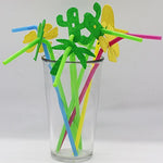 Cactus Cowboy Hat Tree Drinking Straw for Desert Party 20-piece in Set