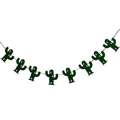 Cactus Fabric Garland Banner for Wild West Desert Party Decoration