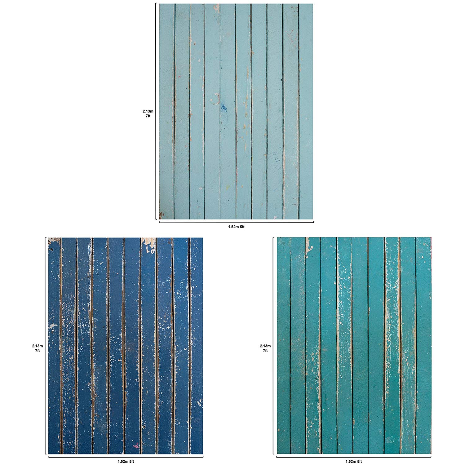 Rustic Distressed Wood Backdrop Photography Background #1751 1755 1758 3-pack