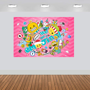 Emoji Hilarious Backdrop 5x3 feet We Get so Emojional, Pink for Christmas