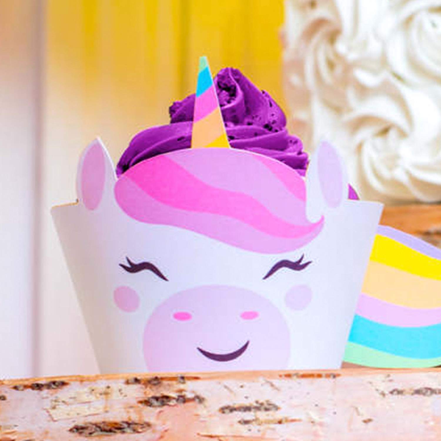 Rainbow Unicorn Party Decoration Birthday Activity Supply and Cupcake Kit