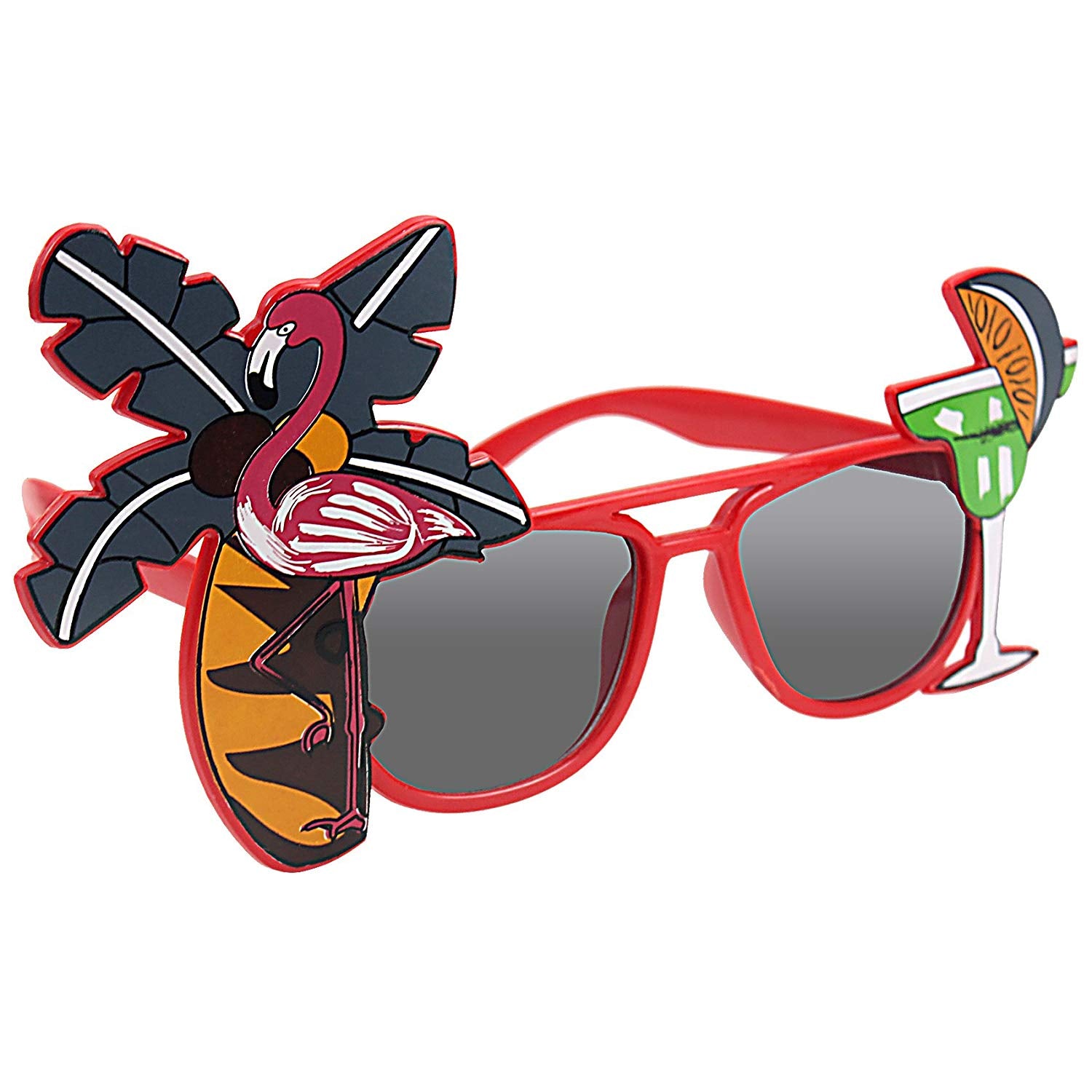 Aloha Luau Party Costume Sunglasses Fun Shades Red