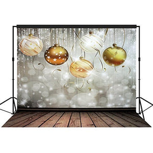 Jingle Bell Merry Christmas Backdrop Photography Background Wall and Floors 10x10feet