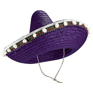 Sombrero Wide Rim Hat with Tassel Dress Up Party Costume Straw Hat