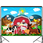 Barn Farm Animals Party Backdrop Dessert Table Decoration Photography Background 7x5 feet