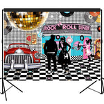 50s Diner Backdrop Dessert Table Decoration Photography Background 7x5feet
