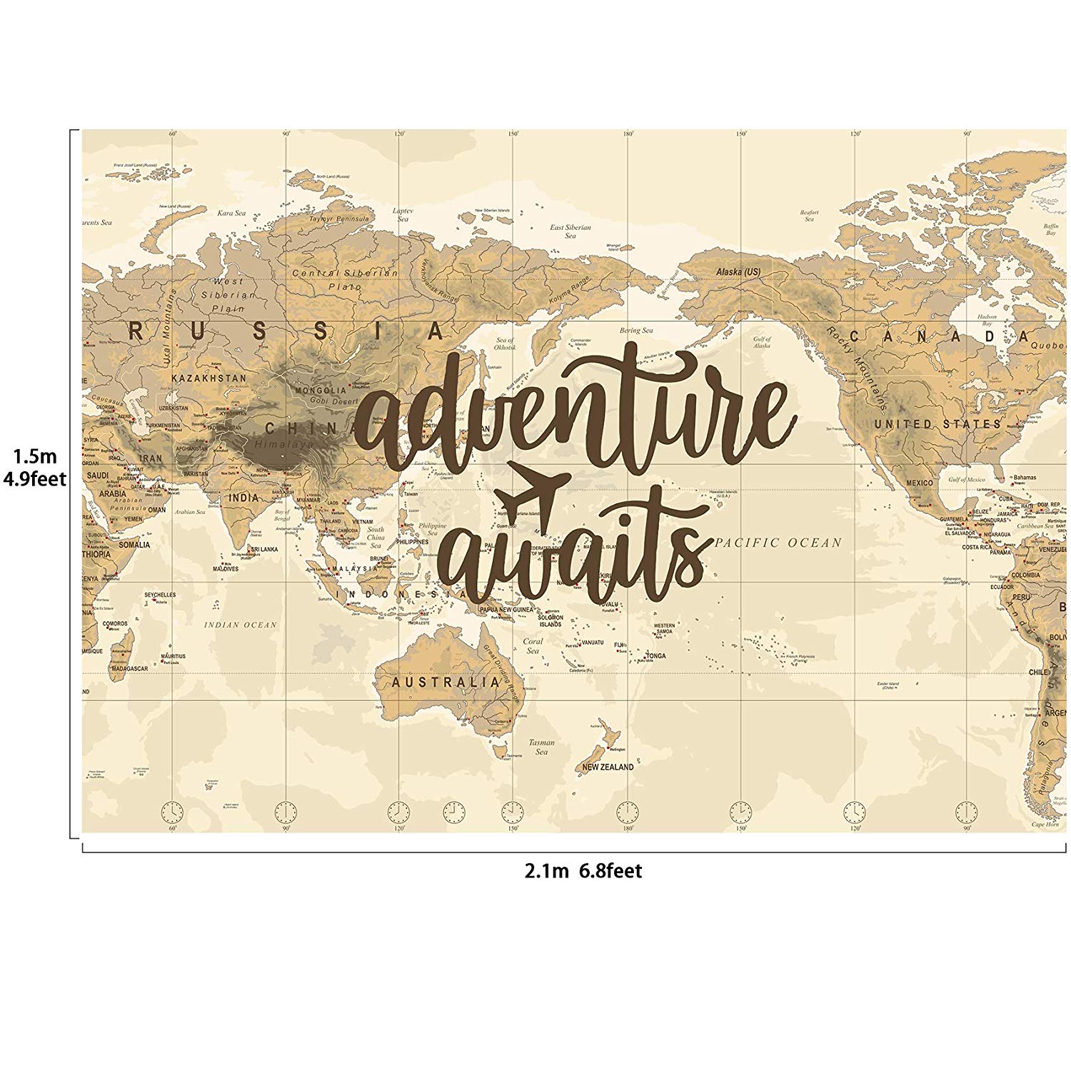 Adventure Awaits Backdrop Dessert Table Decoration Photography Background 7x5 feet