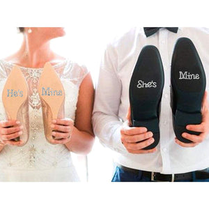 Fun Wedding Rhinestone Shoe Decals Shes Mine Sticker
