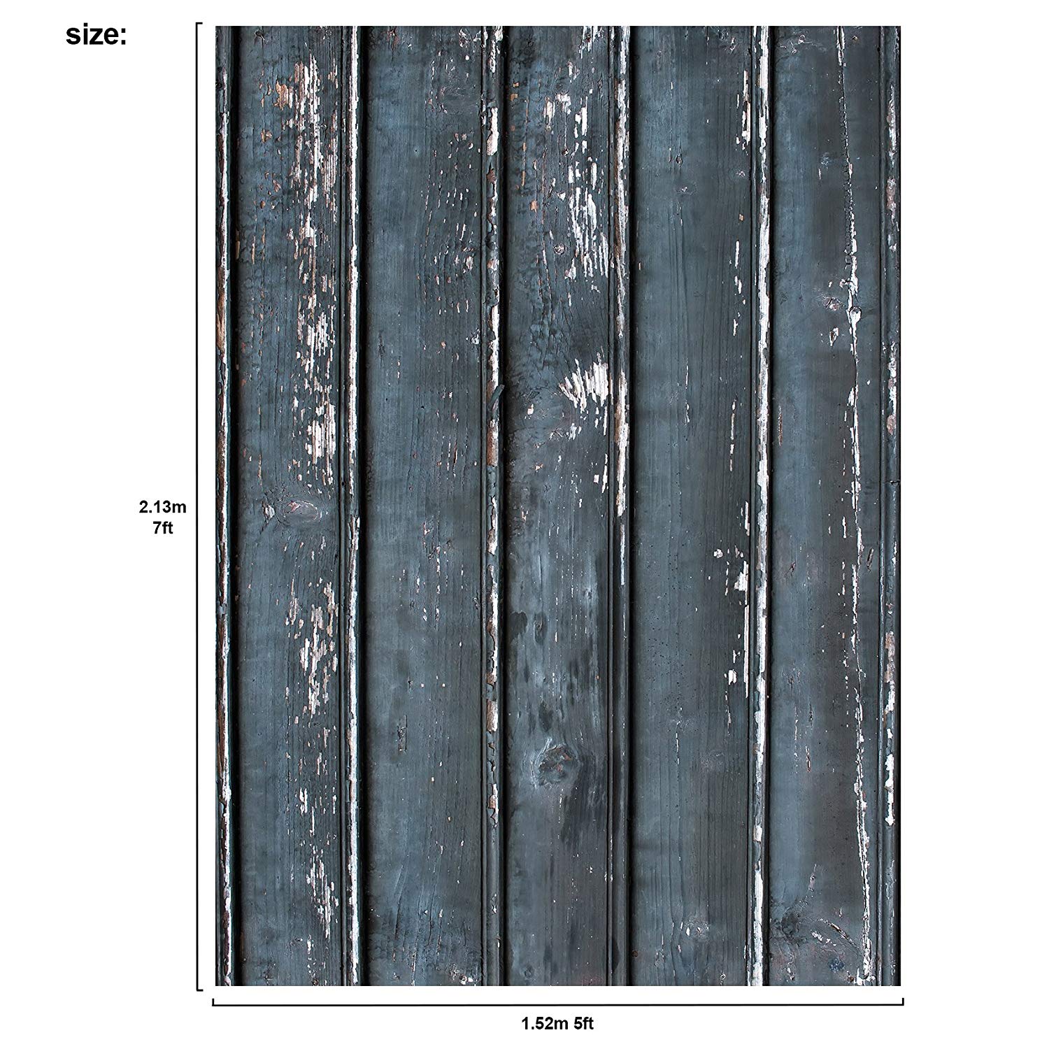 Rustic Distressed Wood Backdrop Photography Background #1789 Gray With Snow